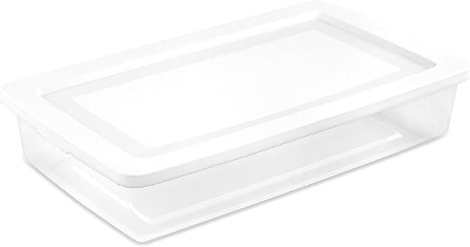 Sterilite 12-Pack 41 Quart Storage Box, Stackable Clear Plastic Bins with Snap-On Lids - Heavy-Duty Organizing Containers for Closet, Bathroom, and Office