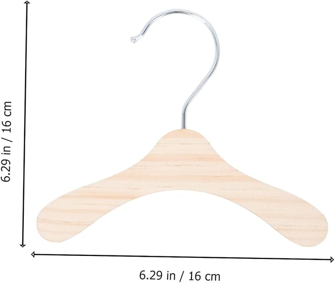 Luxshiny 20pcs Wooden Dog Clothes Hangers Pet Apparel Rack for Organizing Pet Clothing Lightweight Solid Design for Easy Use and Storage