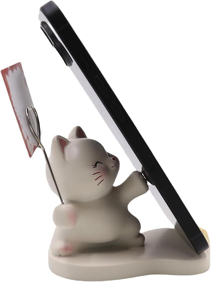 Cute Cat Phone Stand Cartoon Animal Pig Dog Phone Holder Desktop Phone Holder Stand Compatible with All Phones Cute Animal Desk Ornament