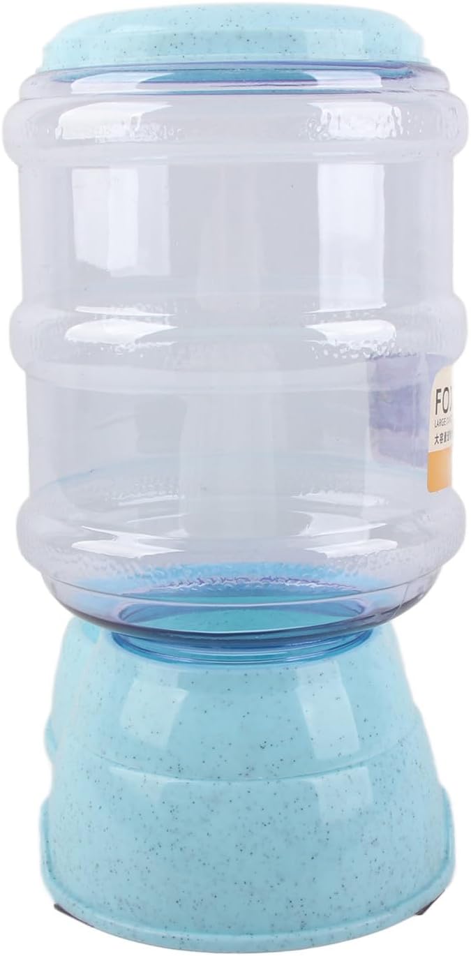 Haofy Automatic Pet Water Dispenser 3.8L Large Capacity Non Leak Gravity Water Bowl with Detachable Design Non Slip Base for Dogs Cats Ideal for Home Travel Crate Multi Pet Households (for Food Blue)