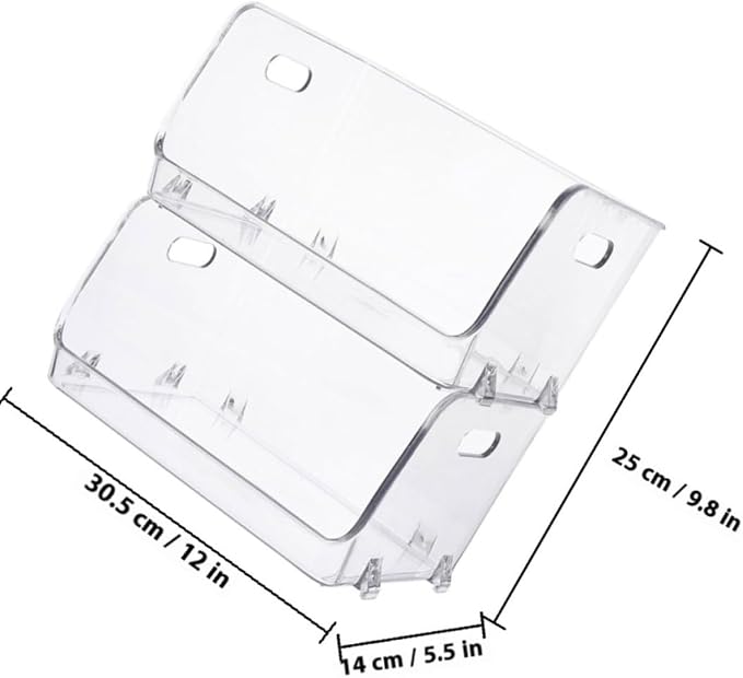 2pcs Figurine Holder Storage Box with Hollow Handles, Stackable Pet Desktop Storage Rack for Tabletop Organization and Wear Resistance
