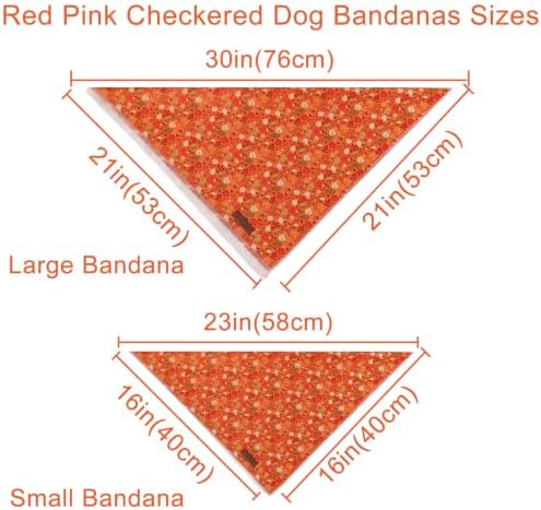 Fall Dog Bandana, Autumn Harvest Triangle Bid Scarf with Laeves Pattern, Cotton Pet Kerchief for Girl Boy Dogs or Cats, Cute Puppy Bandana Fancy for Dogs