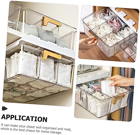 SOLUSTRE Box Underwear and Socks Storage Box Organizer Closet Socks Holder Drawer Self Underwear Storage Holder Organization Under Cabinet Socks Holder Sheer Socks Dividers The Pet