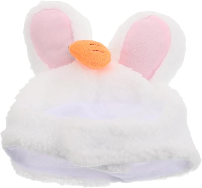 Dog Easter Bunny Ears Costume Headband White Polyester Hat | Lightweight Breathable Fit, Easy, for Puppies and Kittens at Easter Parties or Halloween