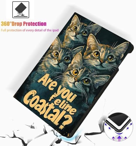 for Microsoft Surface Pro X/Pro X Plus-13 2019/2020/2021/2024 Tablet Case,Auto Wake/Sleep,Adjustable Stand Protective Cover - Cat Pattern
