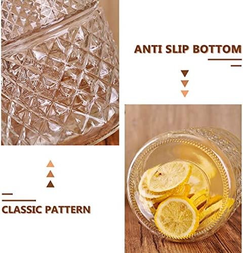 WHJY Glass Storage Container with Lid, Airtight Glass Jars, Farmhouse Tea Canister, Dog Treat Jar for Pet, Glass Candy Cookies Coffee Canister Jar Bath Salt Container - Round 47 oz