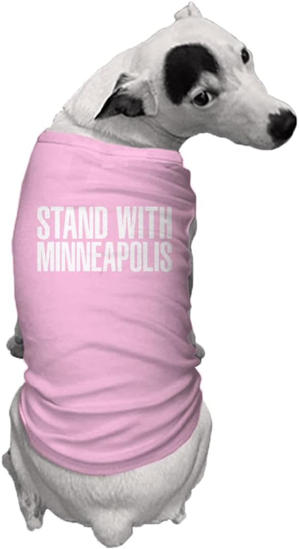 Stand with Minneapolis - Immigration Dog Shirt (Pink, Large)