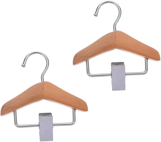Happyyami 2pcs Dog Hangers Pet Clothes Hanger Rack for Dogs Cat Organizer Skirt Hanging Clip for Pants