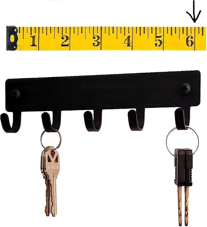 Walking Dog Paws Key Rack & Organizer - Small 6 inch Wide | Made in USA, Gifts for Dog Lovers, 5 Hooks