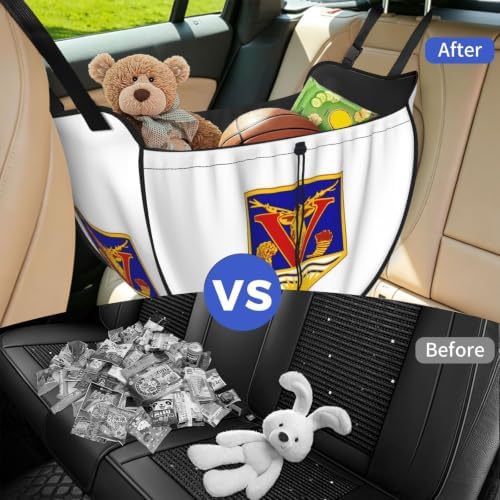 Vernon Flag Car Seat Organizer-Backseat Storage Bag for Travel | Waterproof Durable. Holds Snacks Gear Essentials. Fits Most Cars.