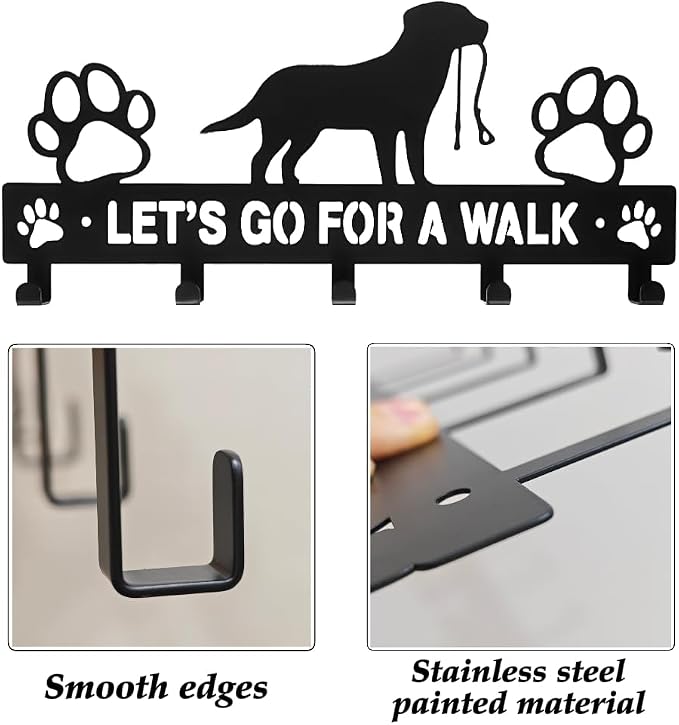 Personalized Dog-Themed Wall-Mounted Metal Key Holder, Suitable for Home Entryways, Living Rooms, Bedrooms, Kitchens, Bathrooms, Gardens and More