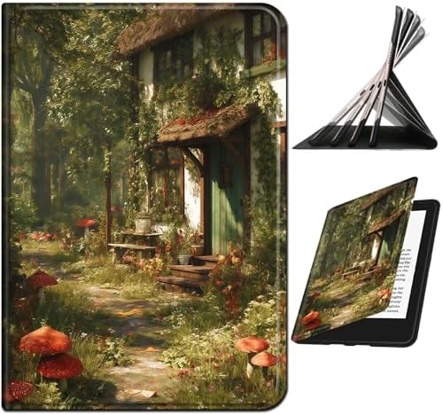 for Samsung Galaxy Tab S5e 10.5" 2019 SM-T720/T725 Case | Slim Leather Smart Cover with Multi-Angle Anti-Slip Stand [Auto Wake/Sleep] Shell for Women Men, Red Mushroom Village