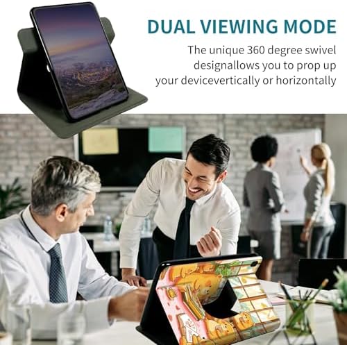Case for Samsung Galaxy Tab A 8.4" 2020 SM-T307, 360 Degree Rotating Stand with Multi-Angle Vertical & Horizontal Viewing Shockproof Protective Shell for Women Men, Bear Lunch