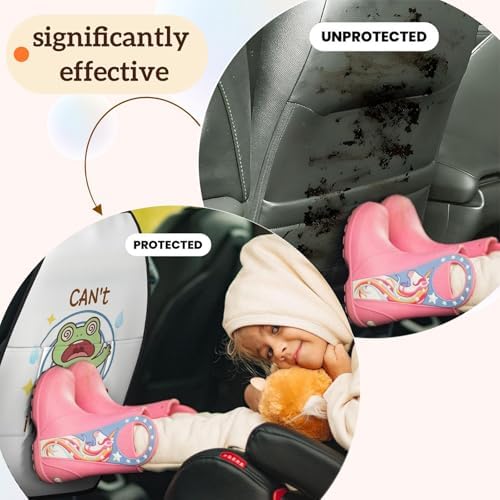 Car Seats Back Protector 2 PCS - Frog | with 3 Storage Pockets, Shield Seats From Dirt, Mud Scratches, Fits Cars SUVs Trucks and Jeeps