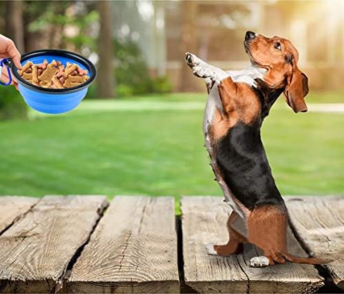 Collapsible Silicone Dog Bowls, 3-Pack Travel Pet Food Water Bowls
