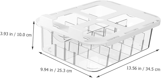Ciieeo Transparent Compartment Pet Underwear Storage Box with Adhesive for Wardrobe Under Shelf Socks and Underwear Organizer Drawer Dust Divider for Closet and Drawer Use