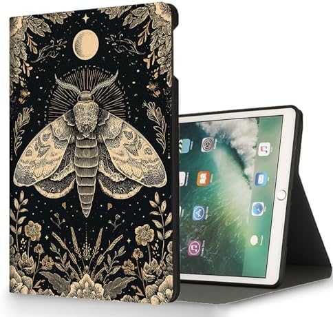 for Microsoft Surface Pro 8-13" 2021 Tablet Case,Auto Wake/Sleep,Adjustable Stand Protective Cover - Moth Moon Pattern