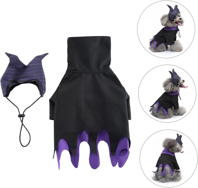 Wear-Resistant Witch Puppy Clothes Dog Halloween Costume Comfortable Pet Cosplay Outfit for Dogs and Cats Stylish Halloween Party Apparel to Make Pets Stand