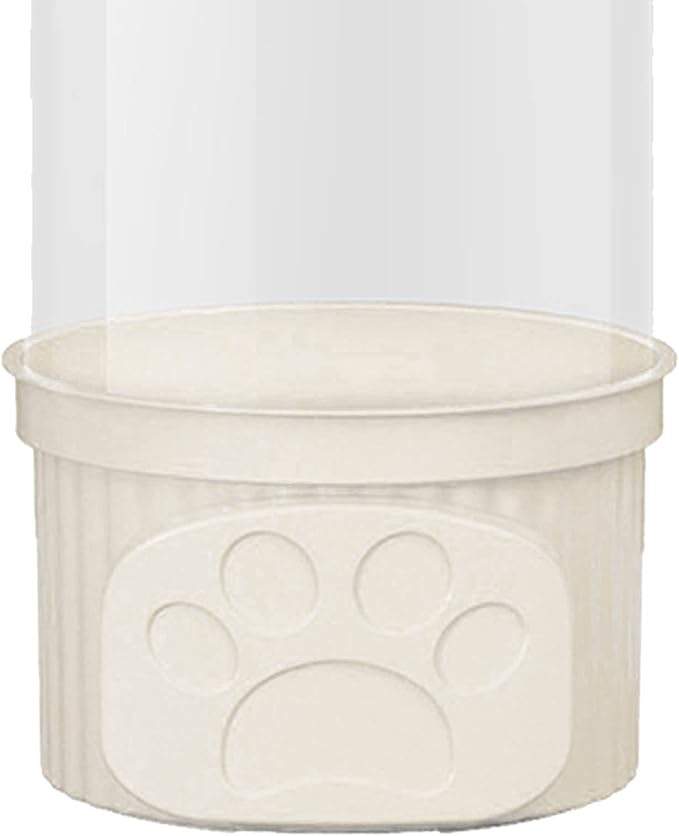 Transparent Toy Storage Container with Lid, PET Cylinder Plush Toy Organizer for Home Organization, Display Bucket (White)