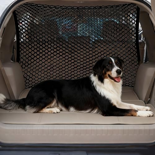 Car Dog Barrier for VW Amarok Beetle Bora Caddy Corrado EOS Golf 2000-2023 2024, Dog Car Barrier Mesh Net Double Layer Elastic Pet Barrier for Car Thickened Material Dog Travel Accessories