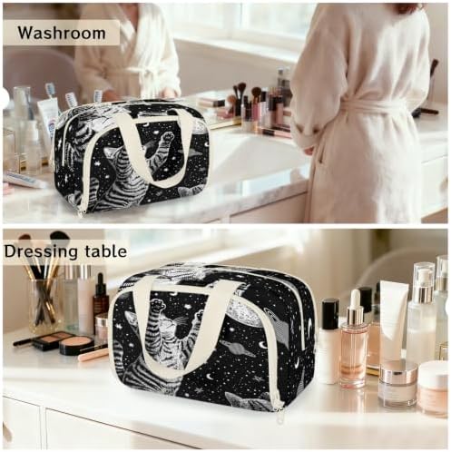 Funny Cat Travel Toiletry Bag for Women