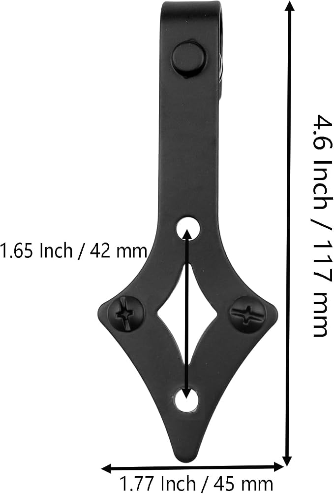 Heavy Duty Mini Cabinet Sliding Barn Door Hardware Kit, 4Pcs | High-Strength Carbon Steel, for TV Stand, Cupboards, Storage Cabinets, Wardrobes