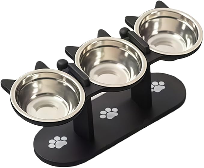 Pet Food Bowl Water Dispenser Adjustable Stand Elevated Feeder Bowl for Dry Food Treats Watering Feeding Device Dog Water