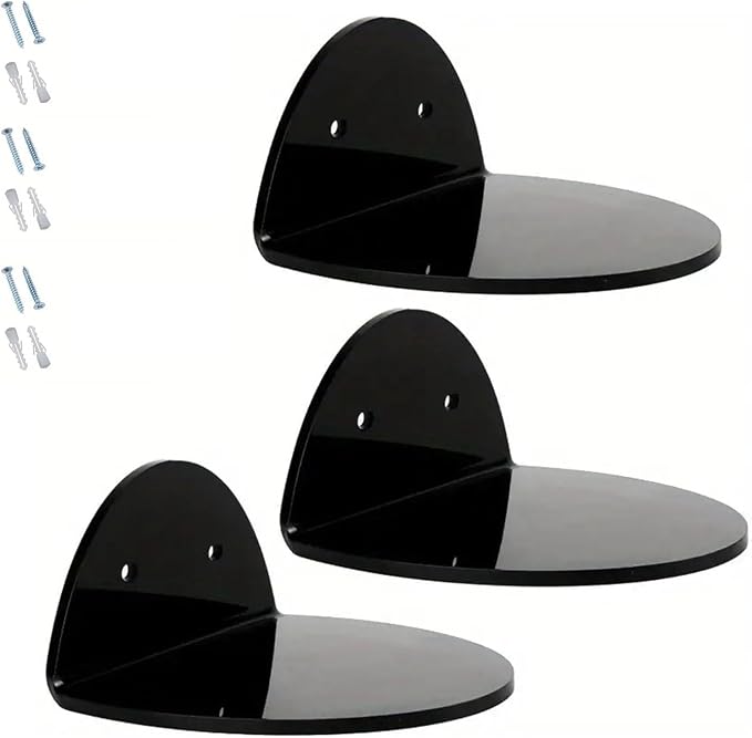 3pcs Acrylics Wall Mounted Shelves Accessory for Security Cameras Baby Monitors and Speakers Clear Storage Brackets