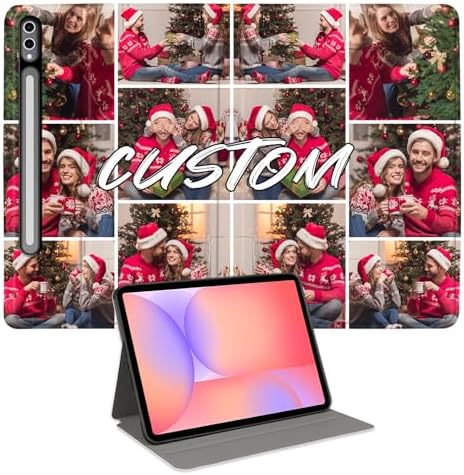Custom Photo Personalized Flip Case for Samsung Galaxy Tab S10 Plus 12.4 inch(2024),Model Code: SM-X820/X826B, Samsung Galaxy Tablet Customized Picture Text Leather Stand Cover Protective Case