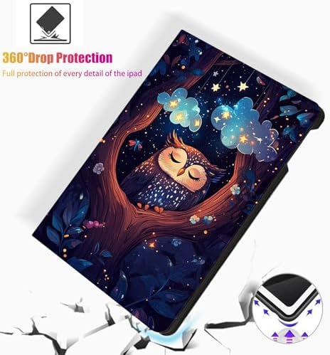 for Microsoft Surface Pro 8-13" 2021 Tablet Case,Auto Wake/Sleep,Adjustable Stand Protective Cover - Cute Owl