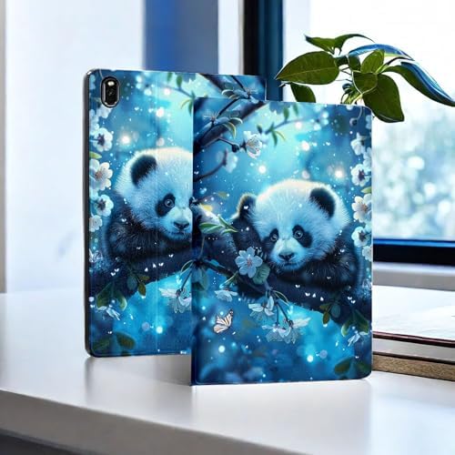 for Samsung Galaxy Tab S7 FE 2021/S8 Plus 2022/S7 Plus 2020 12.4 Inch Tablet Case,Auto Wake/Sleep,Adjustable Stand Protective Cover - Cute Cat Swim Ring