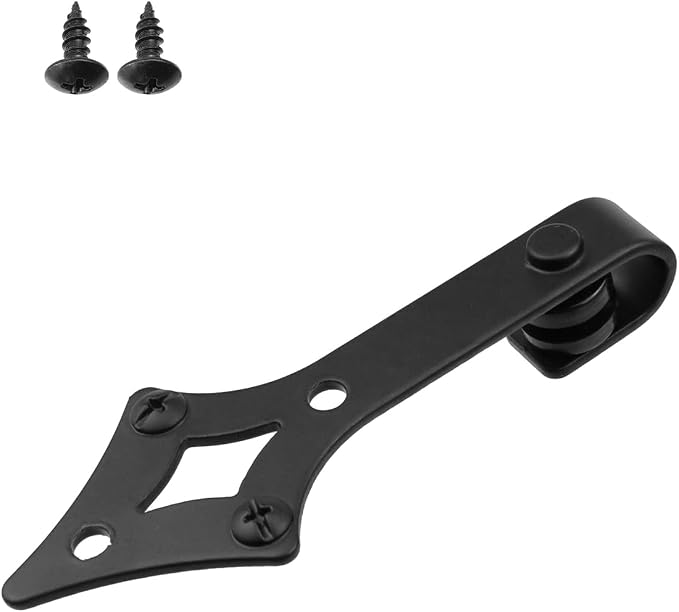 Heavy Duty Mini Cabinet Sliding Barn Door Hardware Kit, 4Pcs | High-Strength Carbon Steel, for TV Stand, Cupboards, Storage Cabinets, Wardrobes