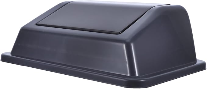 MAGICLULU L Plastic Swing Top Trash Can Lid Replacement for Waste Bin, Rectangle Flip Cover with Easy Installation, for Home and Pet Food Storage