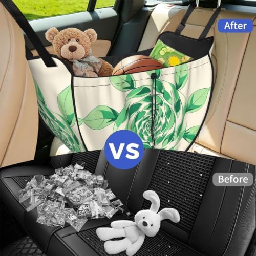 Leaf pattern Car Seat Organizer-Backseat Storage Bag for Travel