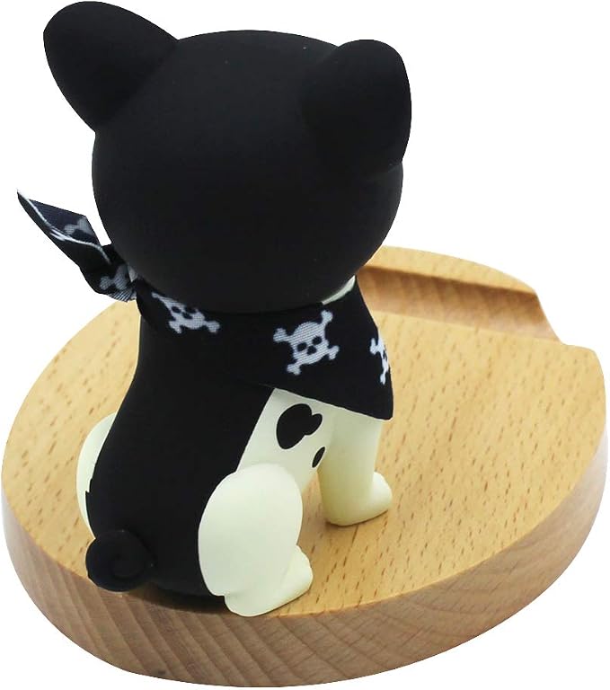 Cute Dog Cell Phone Holder Stand Wooden Smartphone Desk Holder for Mobile Phones Animal Phone Stand Desk Ornament