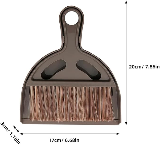 Mini Keyboard Cleaning Brush Set with Lightweight Plastic Broom and Dustpan, Portable Desktop Broom Kit with Hook for Storage, for Computer Keyboard and Pet Cleaning Supplies