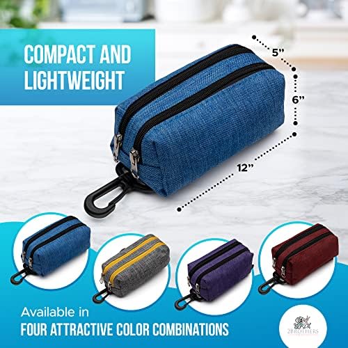 Premium Dog Poop Bag Holder for Leash - Convenient Dog Poop Bag Dispenser with Durable Design - Stylish Accessory for Easy Cleanup - Ideal for Dogs, Puppies, and Outdoor Walks - Red