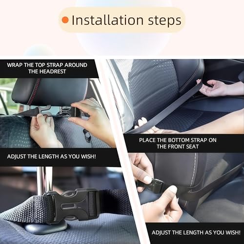 Car Seats Back Protector 2 PCS - Cat in The Grass | with 3 Storage Pockets, Shield Seats From Dirt, Mud Scratches, Fits Cars SUVs Trucks and Jeeps