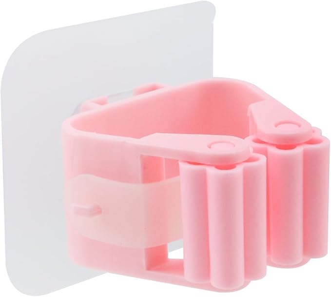 Sscon 5Pcs Self Adhesive Broom Holder Wall Mount Mop and Broom Gripper | Clip mouth holds paper tightly without leaving marks on photos