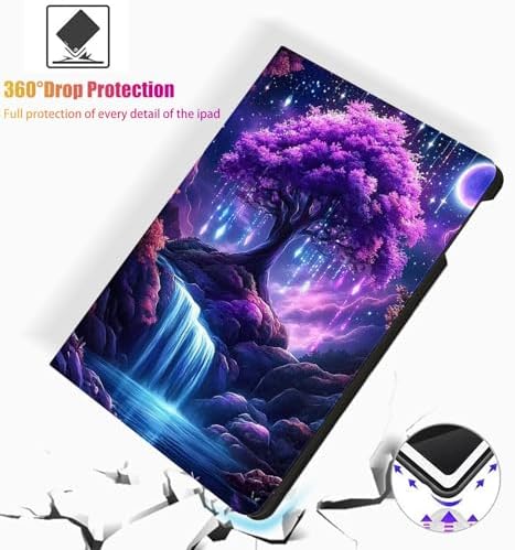 for Microsoft Surface Pro 8-13" 2021 Tablet Case,Auto Wake/Sleep,Adjustable Stand Protective Cover - Purple Tree of Life