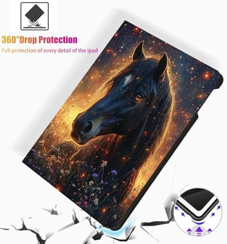 for Samsung Galaxy Tab S10 FE/ S9 FE 5G 10.9 Inch/Galaxy Tab S9 11 Inch 2023 Tablet Case,Auto Wake/Sleep,Adjustable Stand Protective Cover - Day of The Dead Guitar Skeleton
