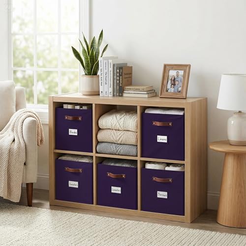 DECOMOMO Storage Bins, Cube Storage Bin with Labels