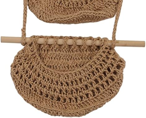 Hanging Fruit Basket 3 Tier Wall Mounted Handcraft Hemp Rope Wood 3 Tier Hanging Wall Basket for Toys Pet Plush Toys Dolls , Over the Door Hanging Basket , 3 hanging basket nursery organizers and s