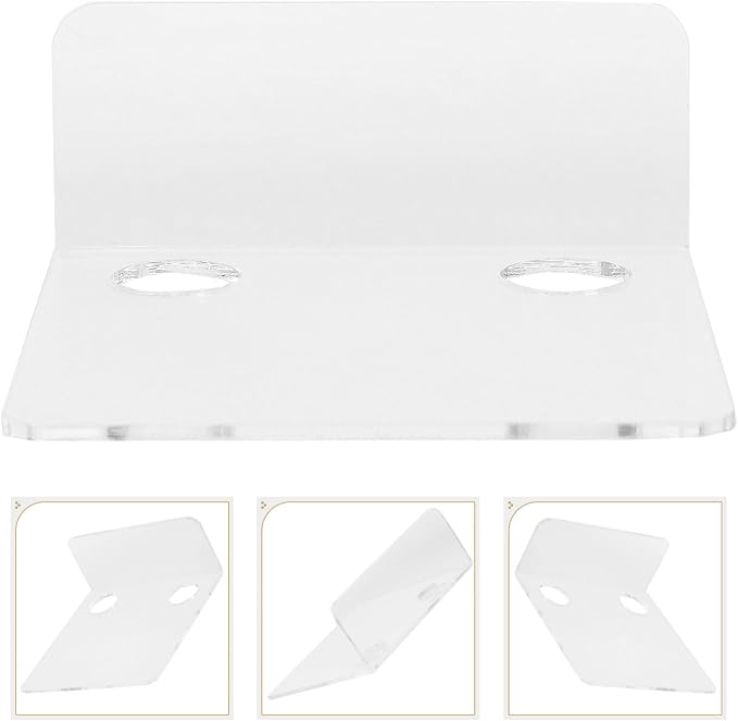 HOMSFOU 3pcs Monitor Wall Bracket Security Camera Holder for Crib Nursery Floating Shelf for IP Cameras and Speakers