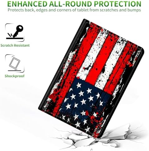 for Samsung Galaxy Tab A 8.0" 2017 SM-T380/T385 Case | Slim Leather Smart Cover with Multi-Angle Anti-Slip Stand [Auto Wake/Sleep] Shell for Women Men, Vintage Black Flag