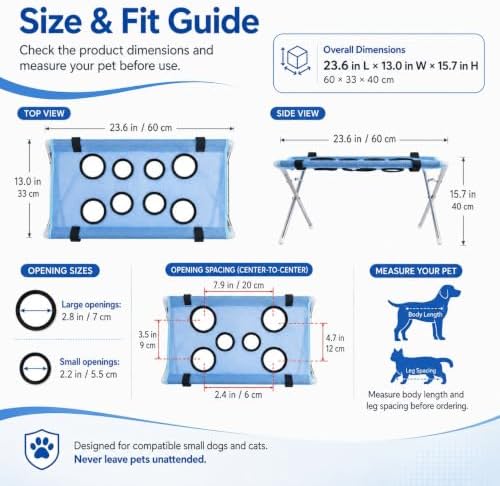 2-in-1 Foldable Pet Grooming Bed, Pet Shower Hammock with Stand (Pink) | Dog Washing Hammock, Dog Bath Chair, Quick Dry Mesh Table, Secure Support Strap, Multifunctional Holder for Bathing, Haircuts