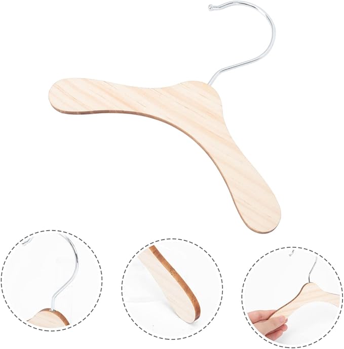 Generic Neat Wooden Hangers 10pcs Set 16cm Dog Clothing Hanger Pet Apparel Organizers