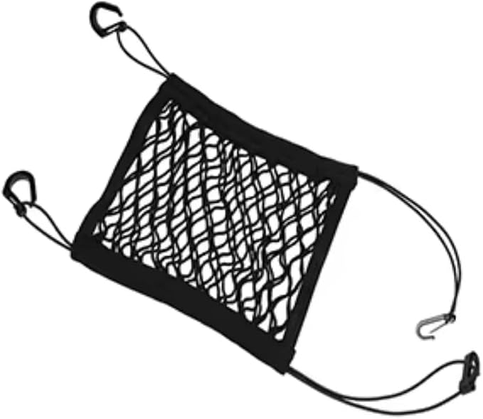 Car Seat Mesh Organizer for Dodge Charger Challenger Avenger Dart Upgrade Dual-Layer Pet Barrier Interior Storage Net Heavy-Duty Hooks