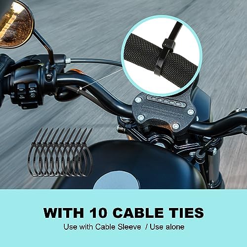 AGPTEK Cable Sleeve, 10ft - 4/5 inch Dog Cat Cord Protector for Pets, Black