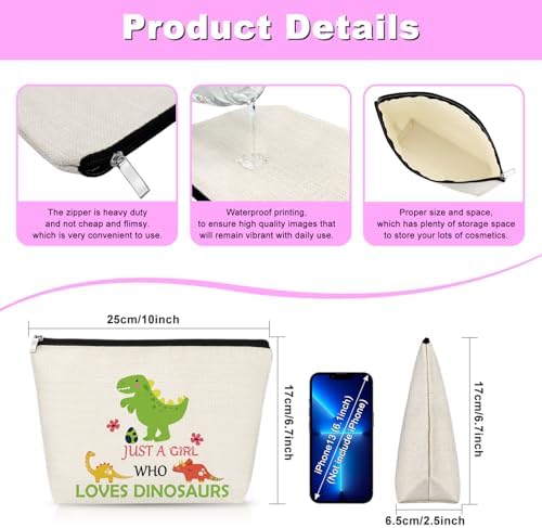 Dinosaur Gifts For Adults Makeup Bag Dinosaur Gifts For Dinosaurs Lovers Dinosaurs Decor Cosmetic Bag Gifts For Women Christmas Birthday Gifts For Park Lover Friends Daughter